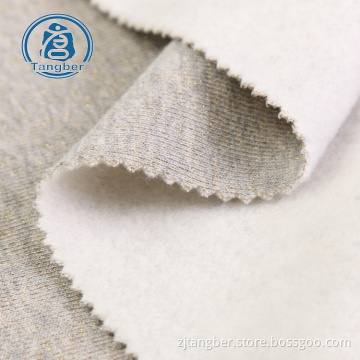 Knitted Melange One Side Brushed Fleece Fabric